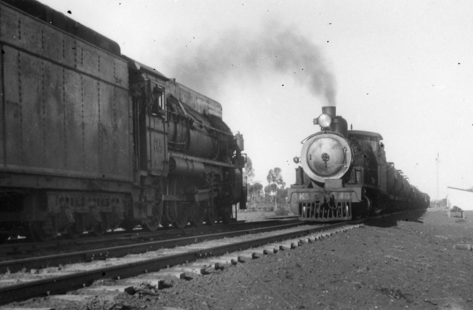 11887 - CR Locos KA43 and C65 crossing at an unknown location (NRM General Print Collection)